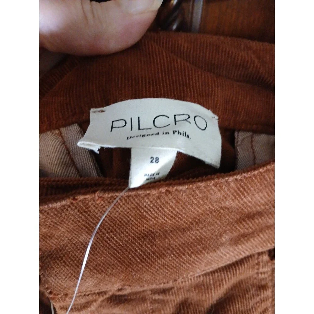 NWT Anthropologie Pilcro Women's Size 28 Corduroy Pleated Skirty Shorts Brown - Picture 8 of 10